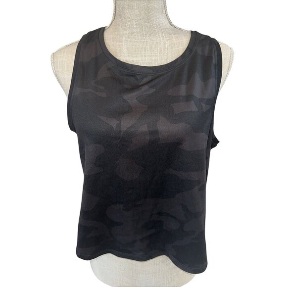 90 Degree By Reflex Womens Black Camo Tank Top L - Picture 1 of 8